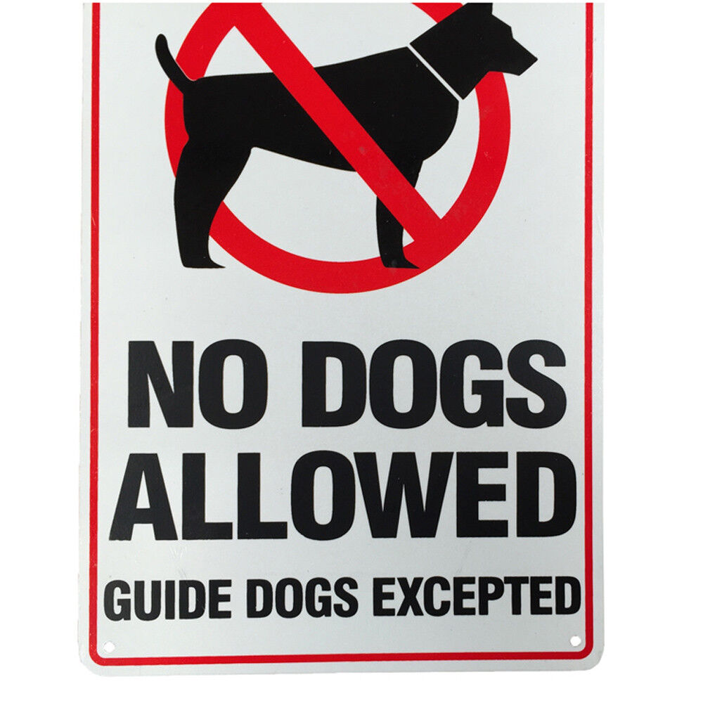 Warning Sign No Dog Allowed Guide Except 200x300 Metal Notice Clear Zone Beach