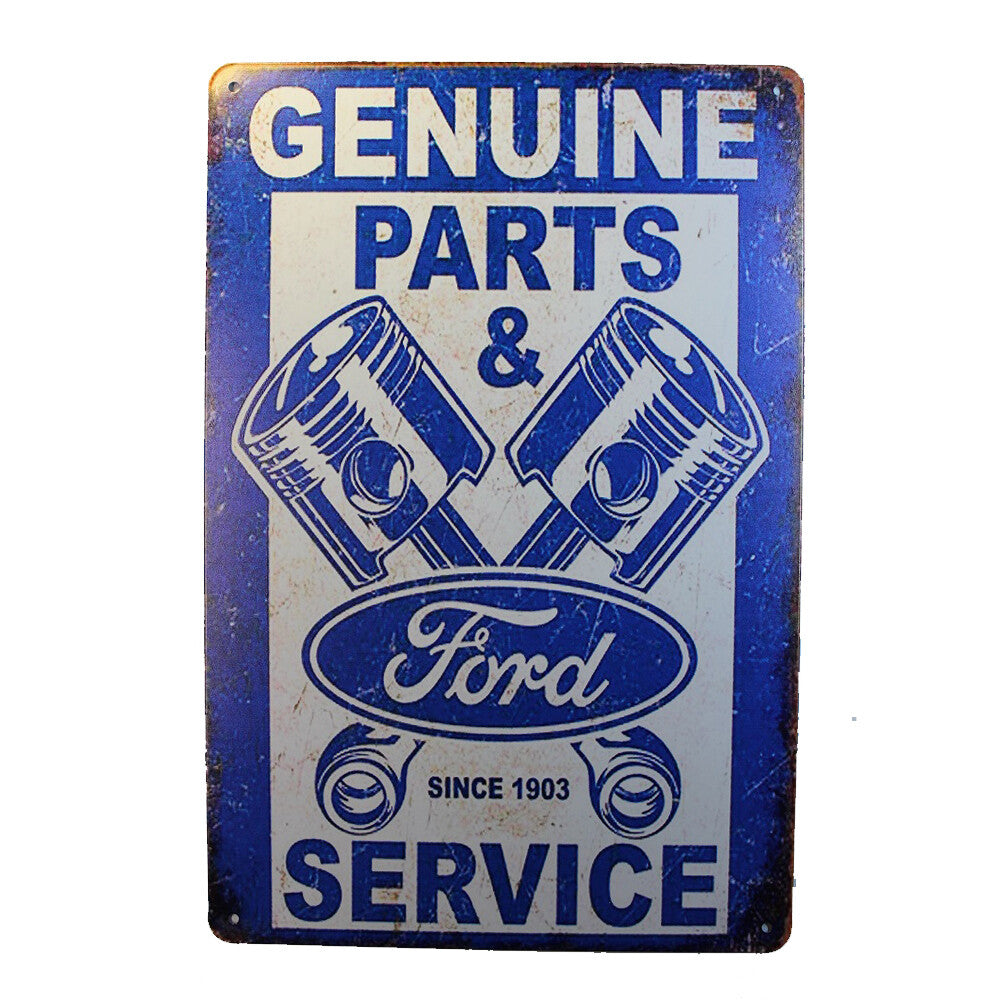Tin Sign Genuine Parts Ford Sprint Drink Bar Whisky Rustic Look