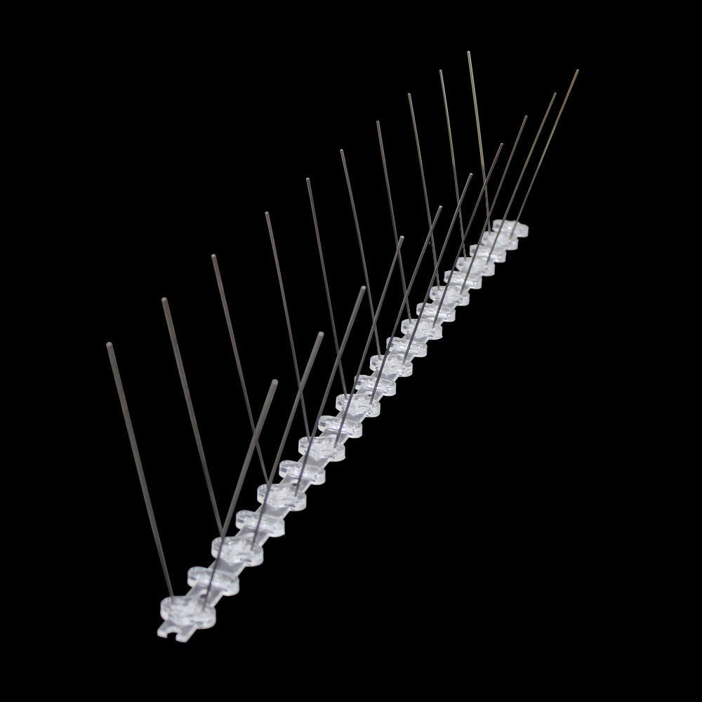 10x 50cm Bird Spikes Stainless 304wire Pp Base UV Pigeon Eaves Gull Starling 5m
