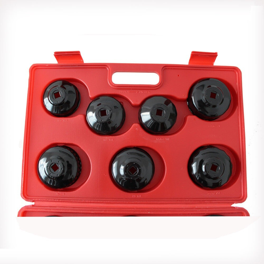 Cup Oil Filter 14pc Wrench Set Multi Fit Gm Ford Garage Tool Garage