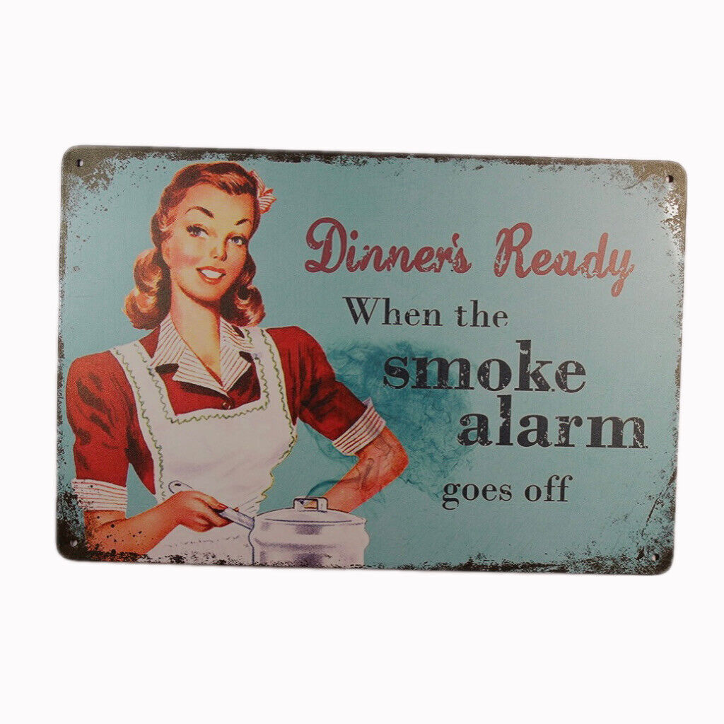 Tin Sign Smoke Alarm Sprint Drink Bar Whisky Rustic Look