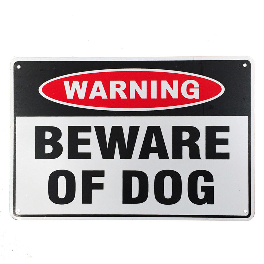 Warning Sign Beware Of Dog Metal Security Notice Home Farm Property 200x300mm