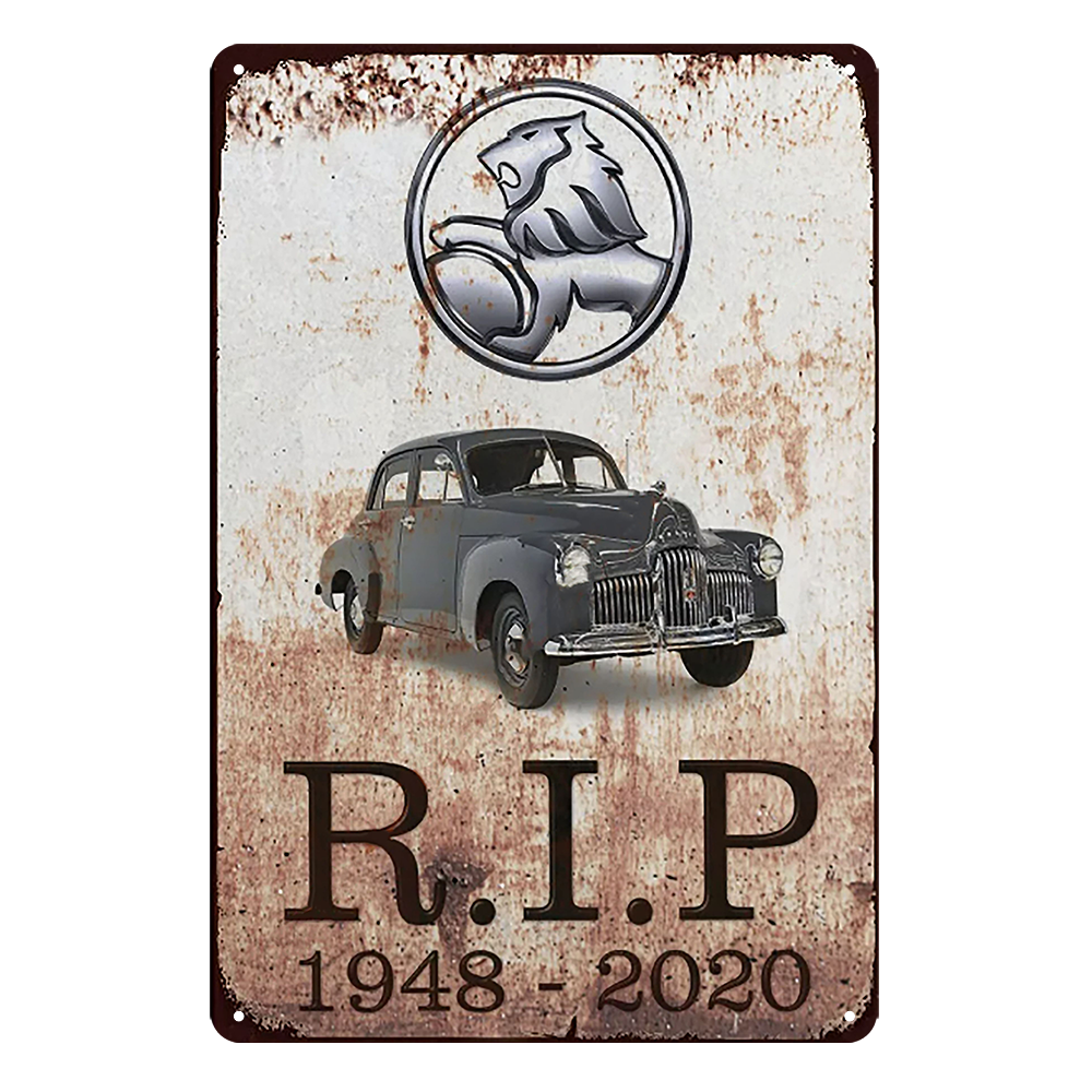 2x Rip Holden R.i.p 1948-2020 Rustic Tin Sign Vintage Garage Bar