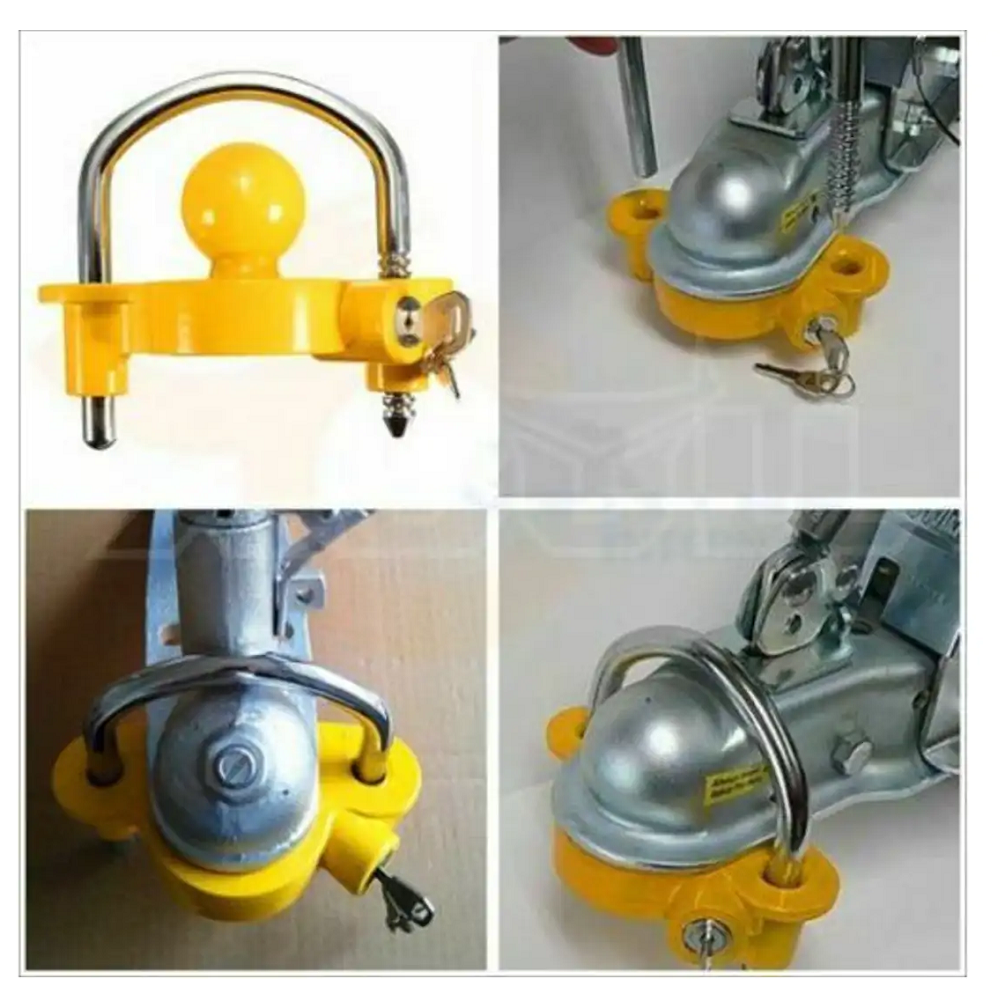 Trailer Coupling Lock Universal Hitch Tow Ball 2 Keys Caravan Antitheft Quality