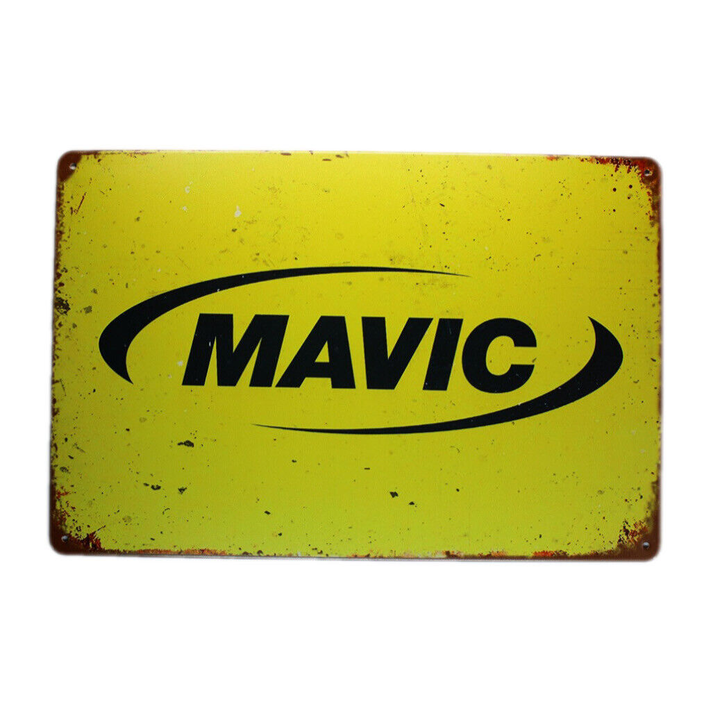Tin Sign Mavic Yellow Man Cave Sprint Drink Bar Whisky Rustic Look