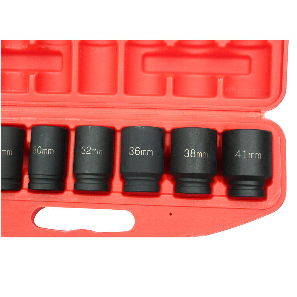 9pc Dr 3/4″ Impact Deep Socket Set H78 Metric 22-41mm Crv Garage Mechanic