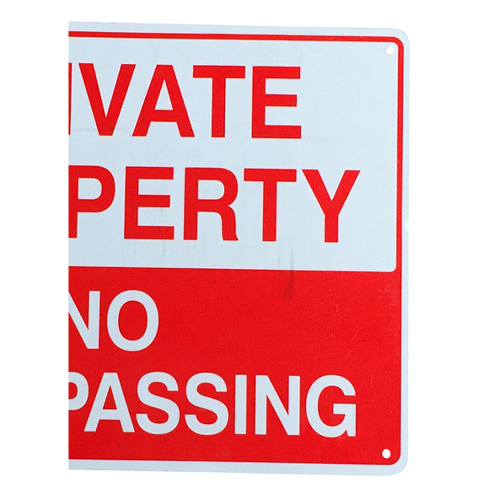 Warning Sign No Trespassing 200x300mm Metal Private Property Home Cctv Safe Mark
