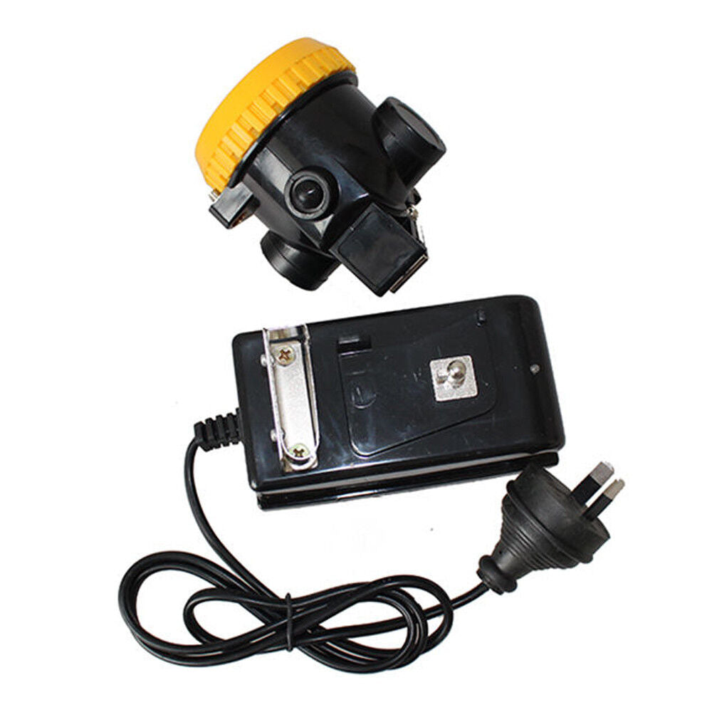 Miner Lamp Light 1w 3500lx Head Power Cordless Torch Led Helmet Safety