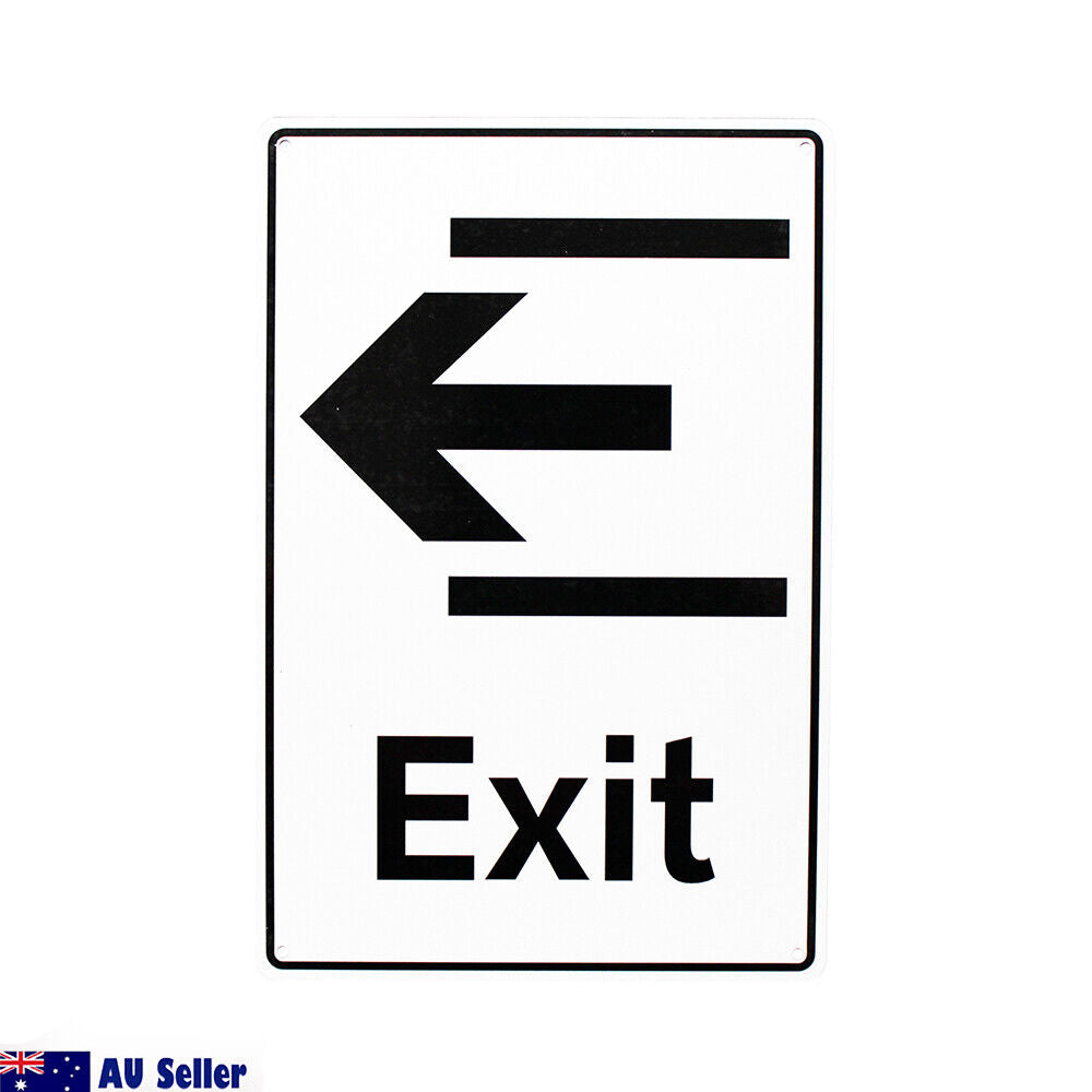 Warning Notice Exit Sign 200x300mm Office Place Metal Waterproof Traffic