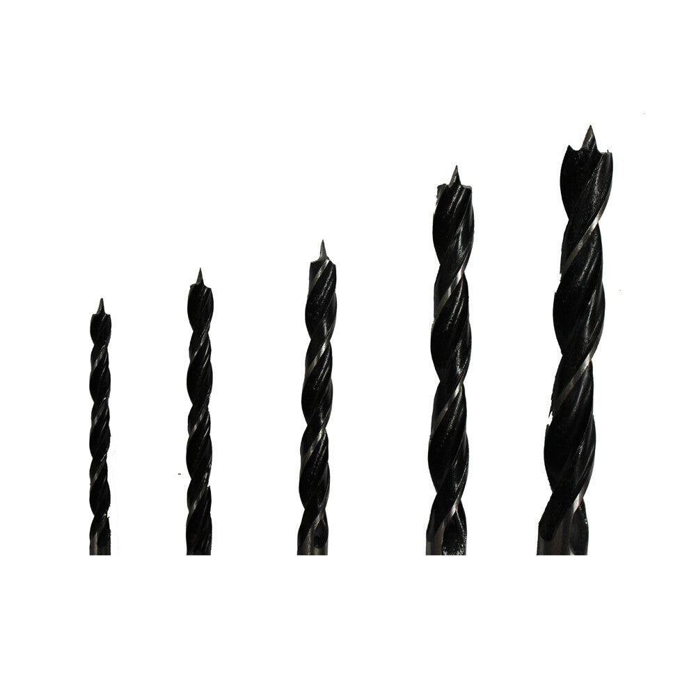 5pcs Wood Working Black Drill Set 3-10mm Twist Metric Quality