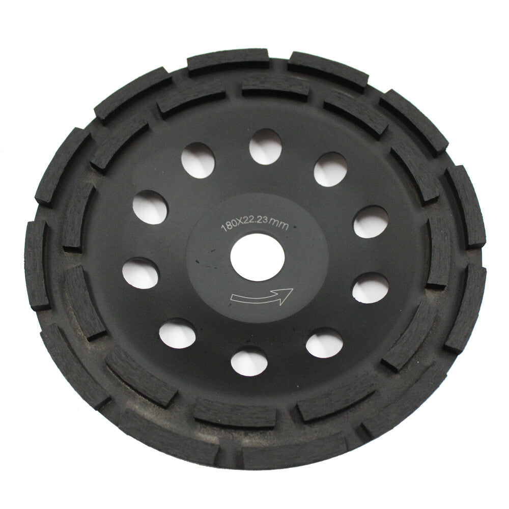 180mm Diamond Grinder Wheel Disc Grinding Double Row Stone Brick Concrete 24 Seg
