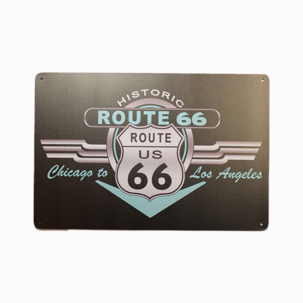 Tin Sign Route Us 66 Sprint Drink Bar Whisky Rustic Look