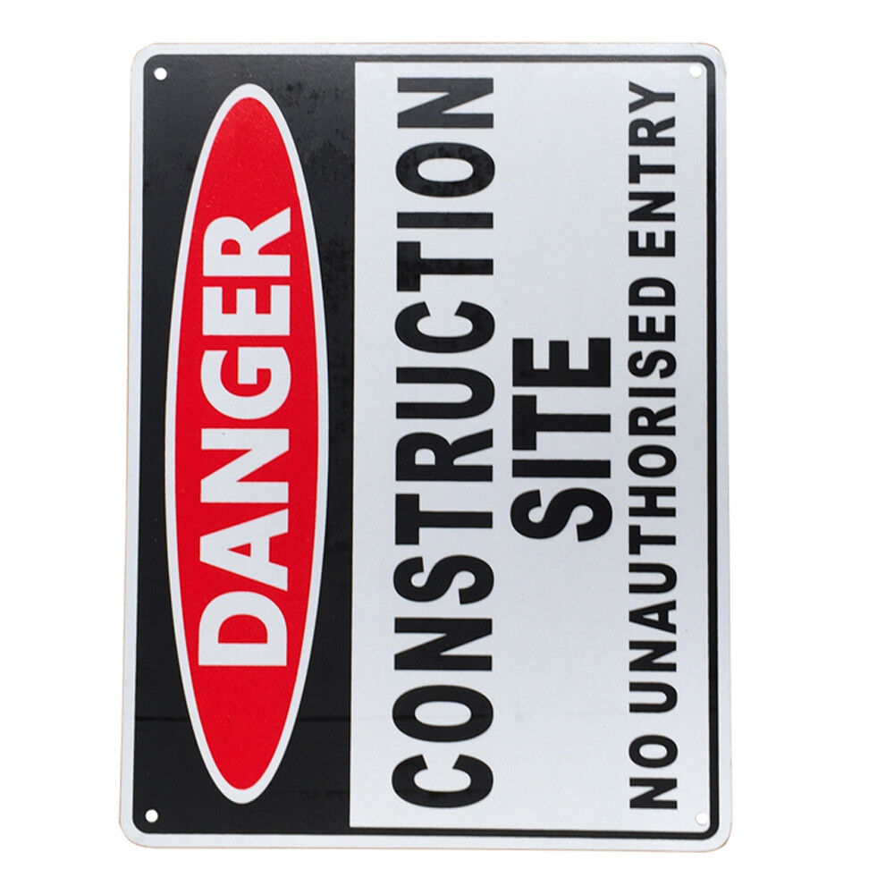 Warning Sign Danger Construction Site No Unauthorized Entry Metal Notice 300x200