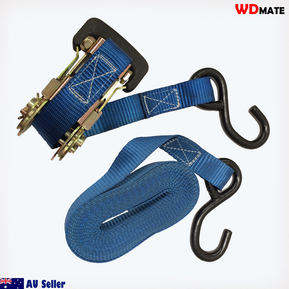 4x Winch Webbing Strap 4.5m X25mm Snap Hook 2000kg Boat Trailer