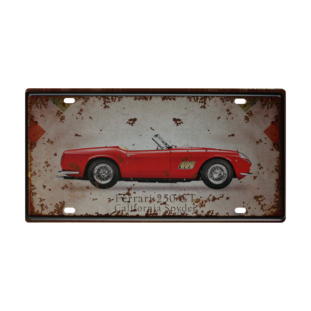 Tin Sign Ferrari 250gt Galifornia Spyder Metal Tin Sign Vintage150x300mm