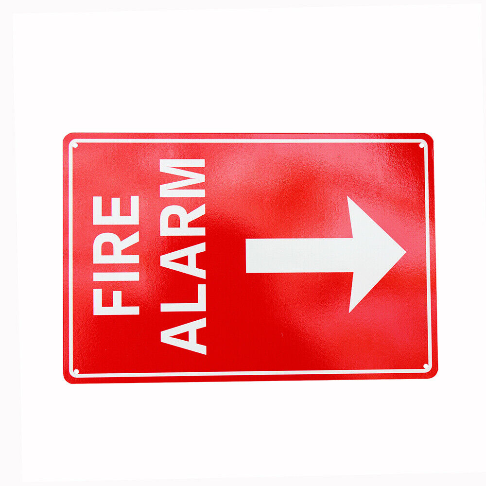 Warning Notice Fire Alarm Sign 200*300mm Metal Reflective Workplace Sign