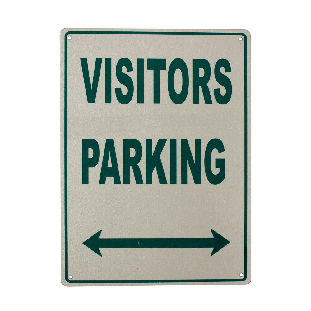 Warning Notice Visitors Parking Sign 200x300mm Metal Traffic Indication Office
