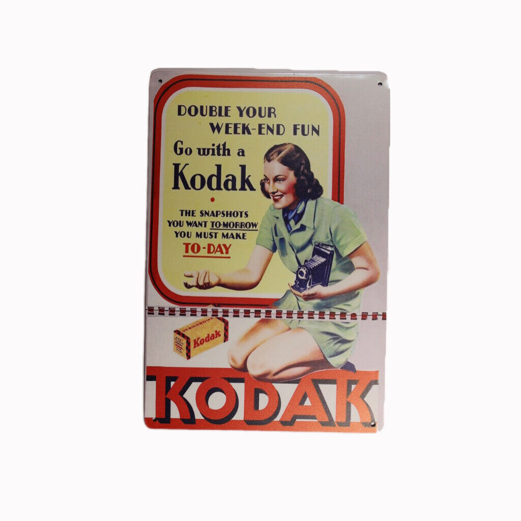 Tin Sign Kodak Sprint Drink Bar Whisky Rustic Look