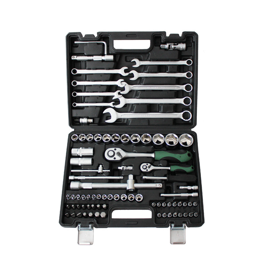 82pc Comb Socket Set 1/4″ 1/2″ Dr Wrench Bar Bit Ratchet Pro Auto Tool 20003030