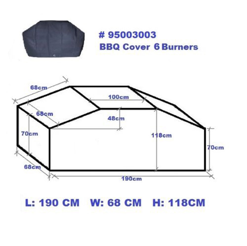 BBQ Cover 6 Burner Waterproof Barbecue 190x118 Dust Gas Charcoal Outdoor