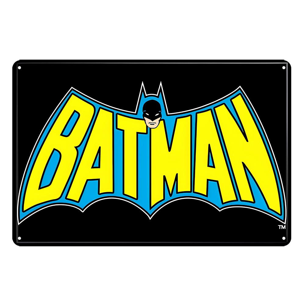 Batman Film Black Musk Tin Metal Sign Rustic Look Vintage