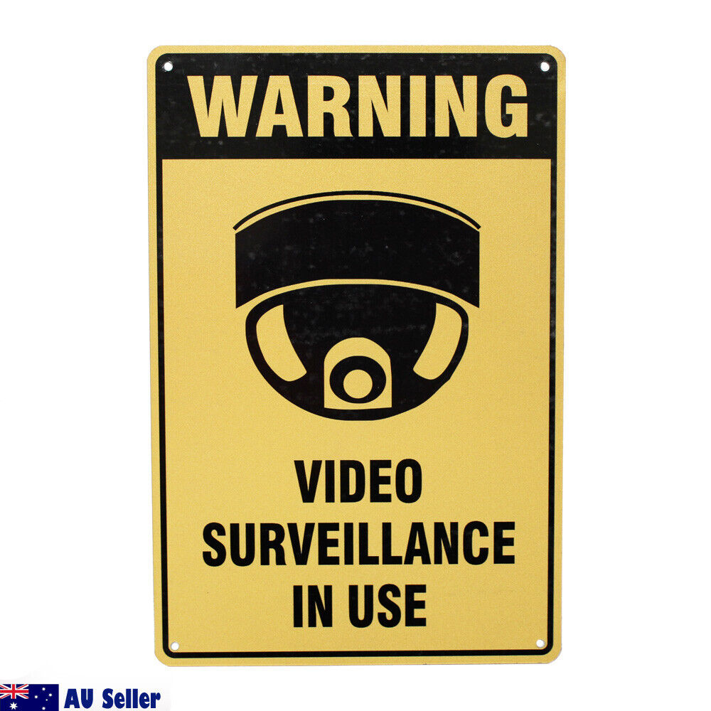Warning Notice Video Surveillance Camera In Use Sign 300x200mm Metal Waterproof