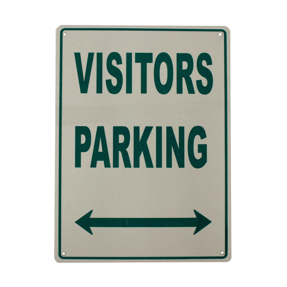 Warning Notice Visitors Parking Sign 200x300mm Metal Traffic Indication Office