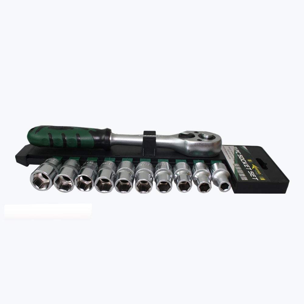 Comb Socket Set 11pc 1/2 Dr. Ratchet Wrench Hand 8-18mm Pro Auto Tool 20003035