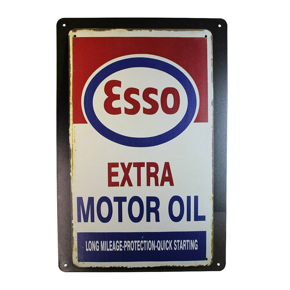 Tin Sign Extra Motor Oil Sprint Drink Bar Whisky Rustic Look
