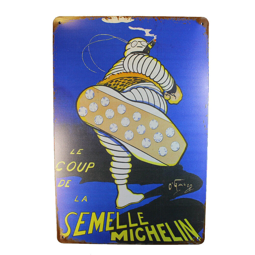 Tin Sign Semelle Michelin Sprint Drink Bar Whisky Rustic Look