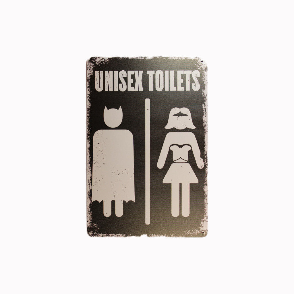 Tin Sign Unisex Toilets Sprint Drink Bar Whisky Rustic Look