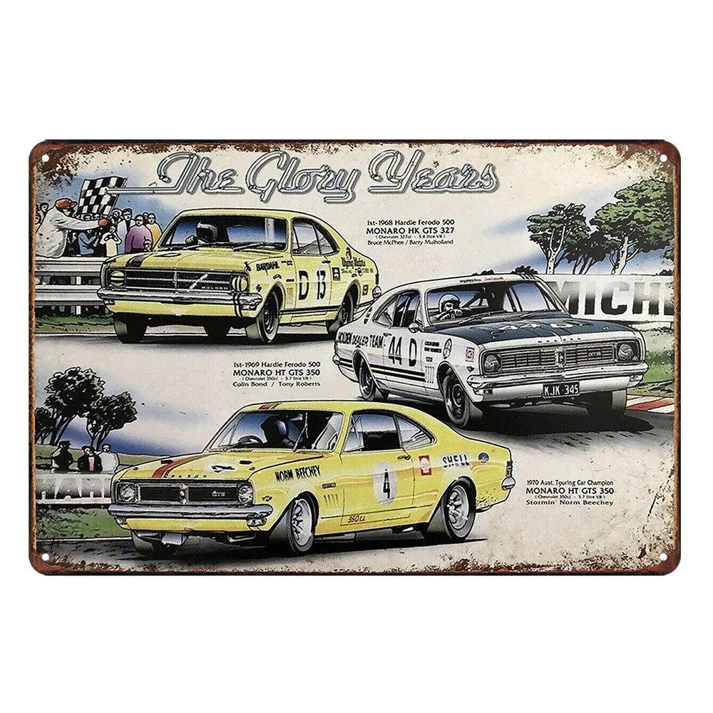 Holden The Glory Years Monaro Rustic Metal Sign Vintage Tin Shed Garage Bar