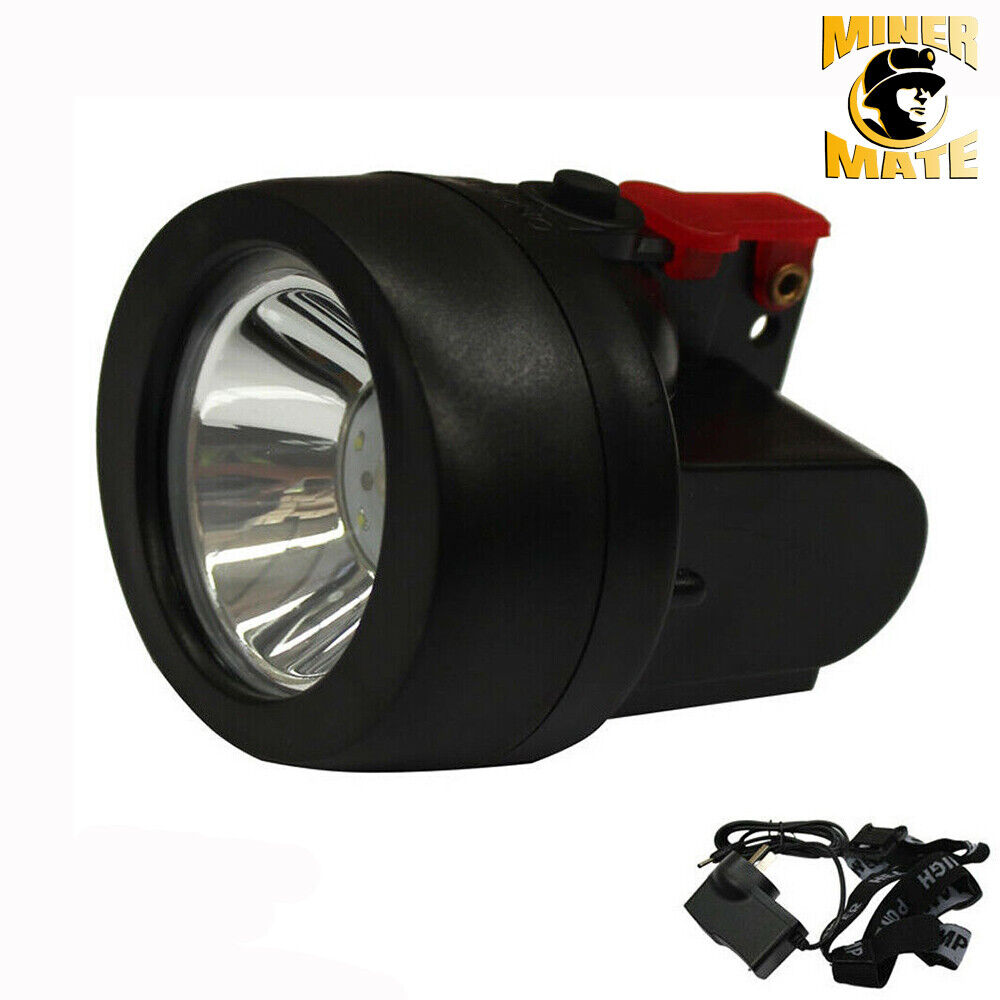 3500lx 1w Miner Torch Cordless Light Mining Cap Lamp Led Head Hunt Safety