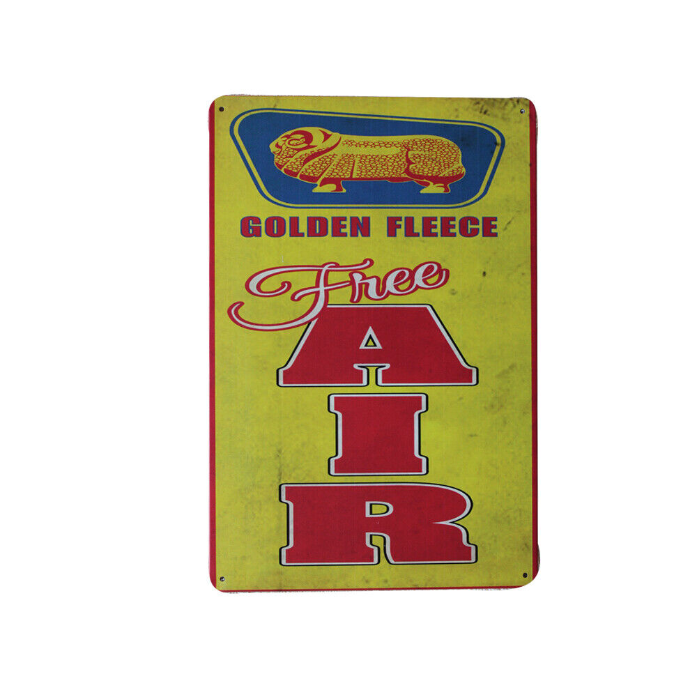 1x Metal Tin Sign Golden Fleece Free Air Shed & Bar 200x300mm Man Cave
