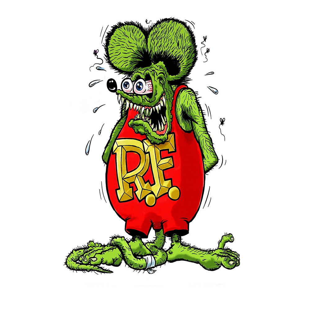 Hot Rods Rat Fink Ed Roth Big Daddy Tin Metal Sign Rustic Look Vintage