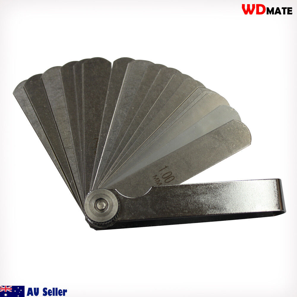 25 Blade Gap Filler Thickness Feeler 0.04-1.0mm Metric Gauge Measurement Garage