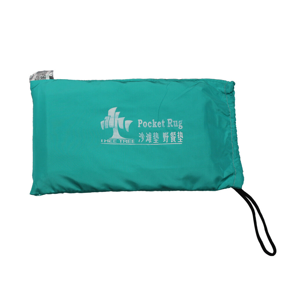 Beach Mat Picnic 1.5x2m Skyblue Grass Blanket Pocket Nosand Soft Light Fast-dry
