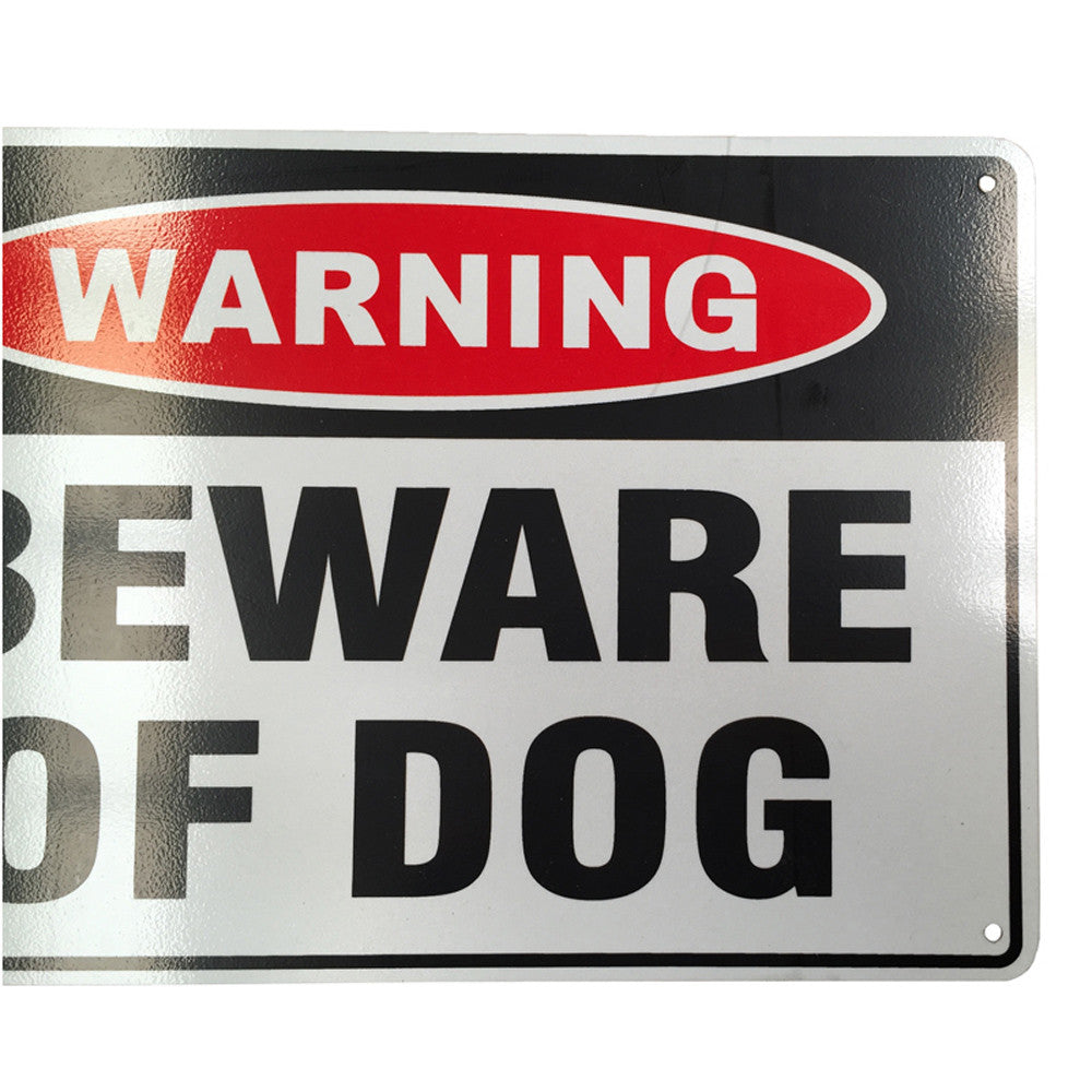Warning Sign Beware Of Dog Metal Security Notice Home Farm Property 200x300mm