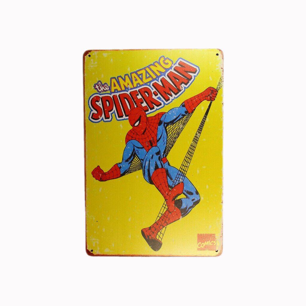 Tin Sign Amazing Spider Man Sprint Drink Bar Whisky Rustic Look
