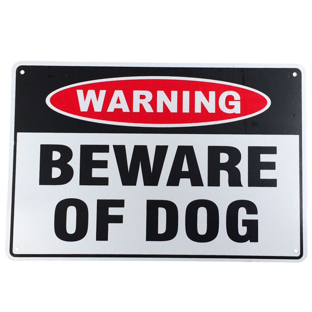 Warning Sign Beware Of Dog Metal Security Notice Home Farm Property 200x300mm