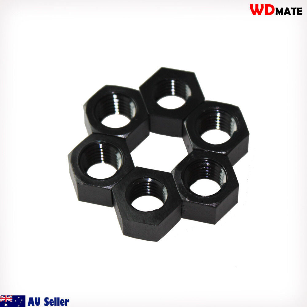 5x Nylon Nut Black M12x1.75mm Light Strong Electrically Insulating Nuts