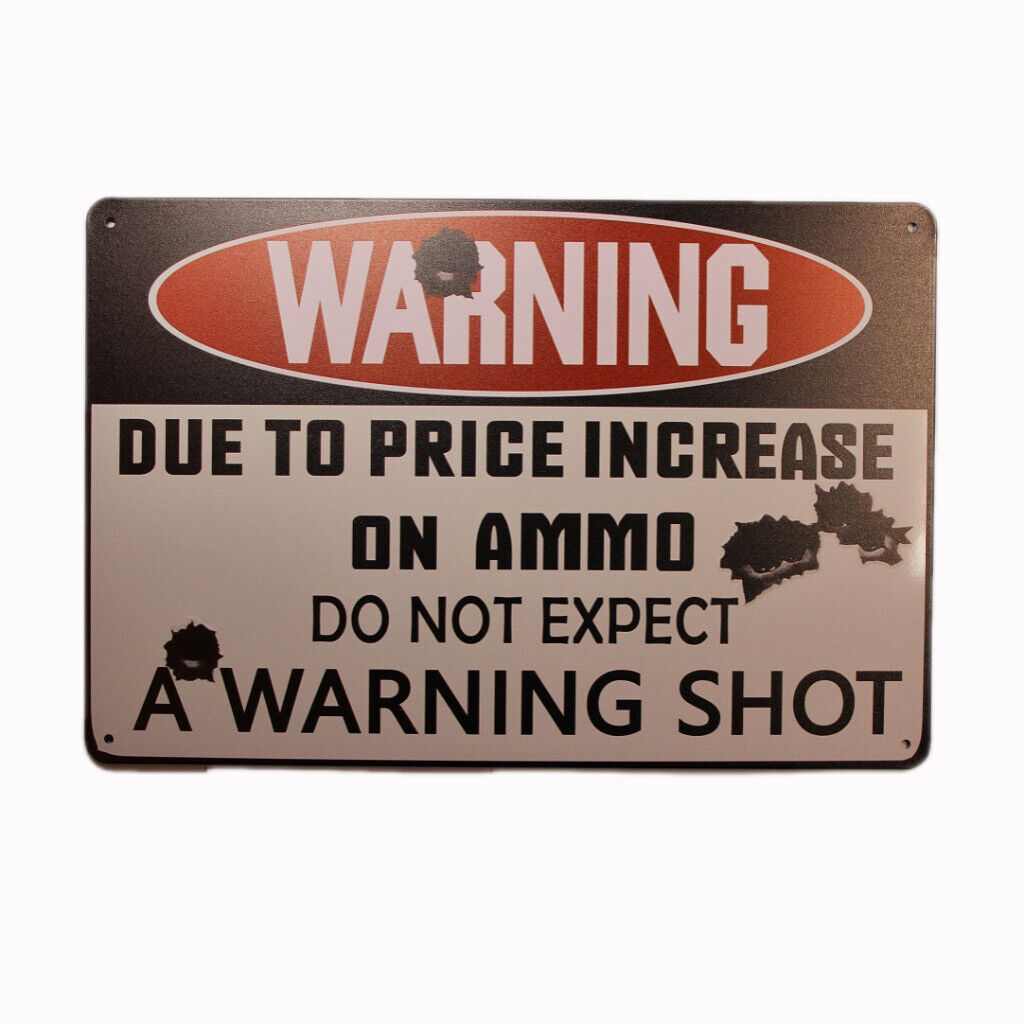 Tin Sign A Warning Shot Sprint Drink Bar Whisky Rustic Look