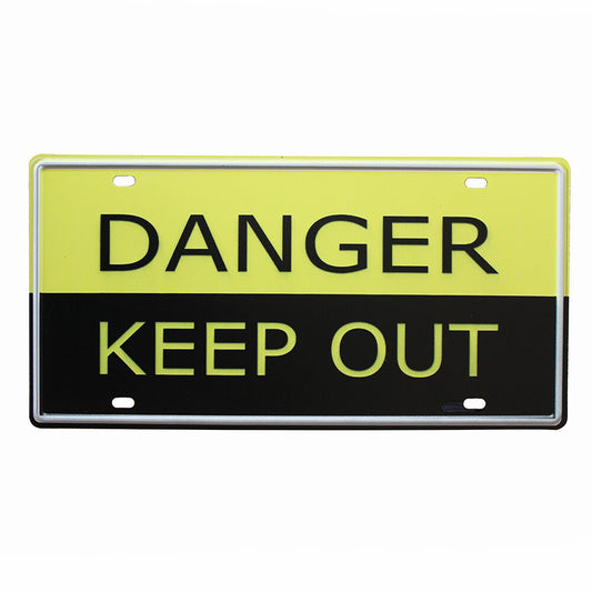 Tin Sign Danger Keep Out Metal Tin Sign Vintage Retro 150x300mm Man Cave