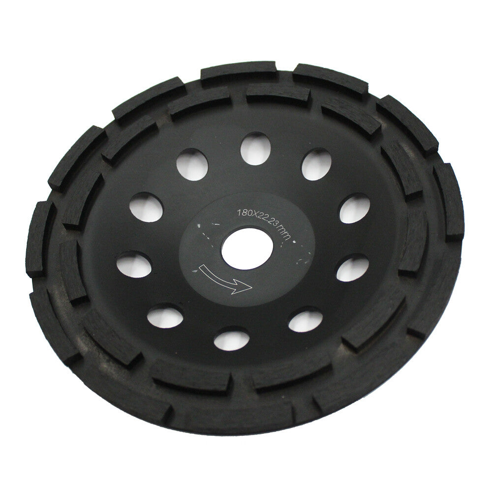 180mm Diamond Grinder Wheel Disc Grinding Double Row Stone Brick Concrete 24 Seg