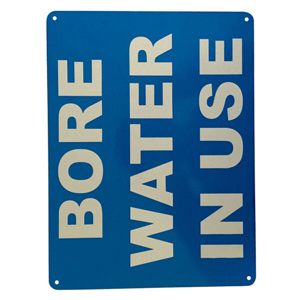 Warning Sign Bore Water In Use Save Notice 200x300mm Metal Home Garden Property
