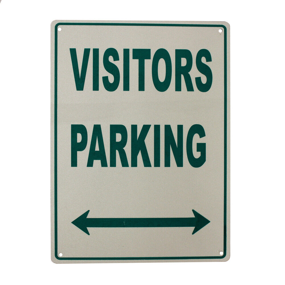 Warning Notice Visitors Parking Sign 200x300mm Metal Traffic Indication Office