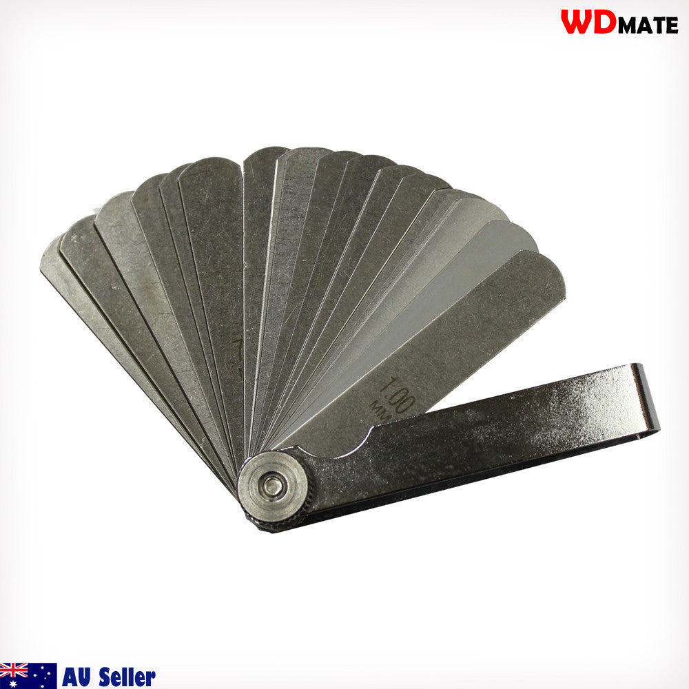 25 Blade Gap Filler Thickness Feeler 0.04-1.0mm Metric Gauge Measurement Garage