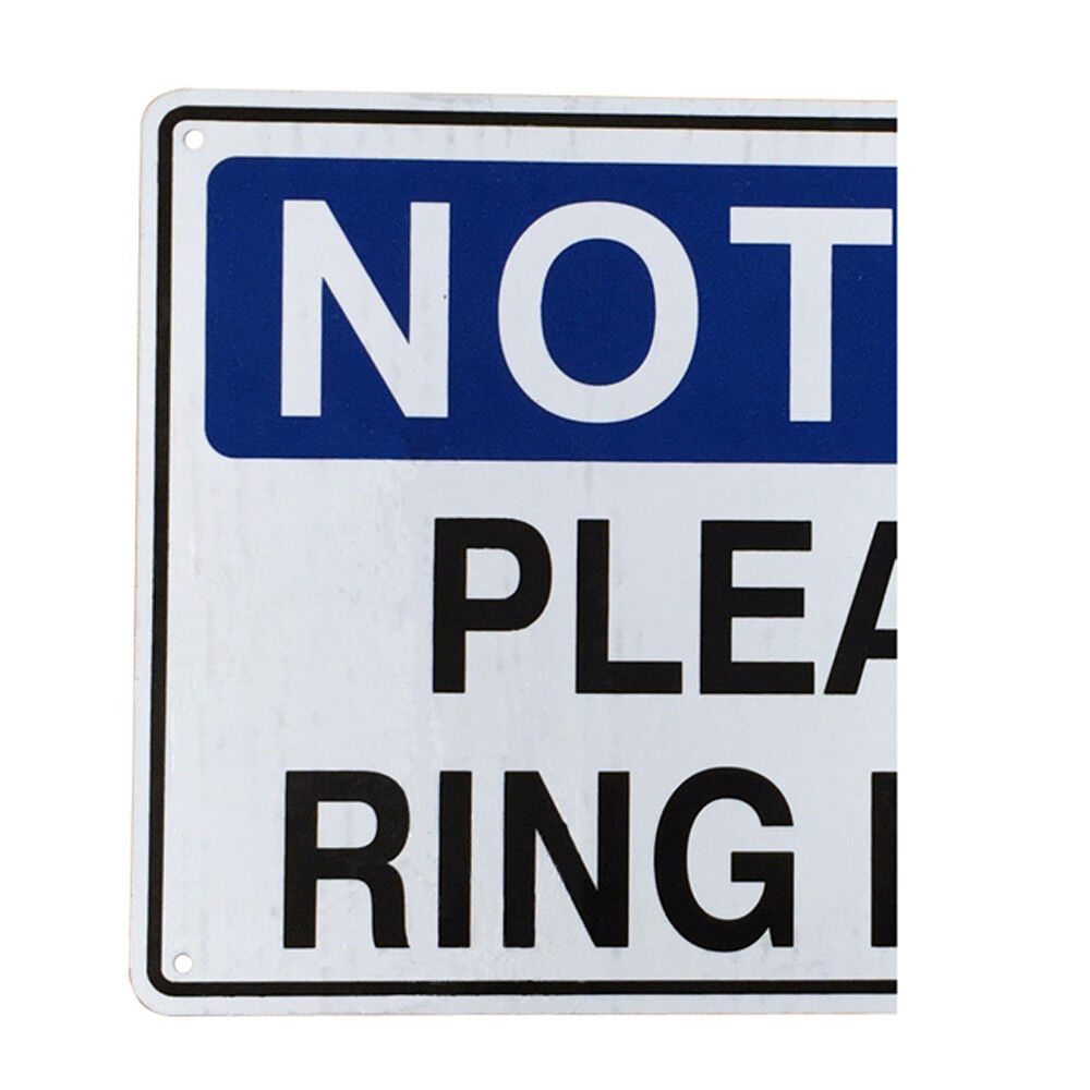 Notice Warning Sign Please Ring Bell 200x300mm Private Property Home Metal Safe
