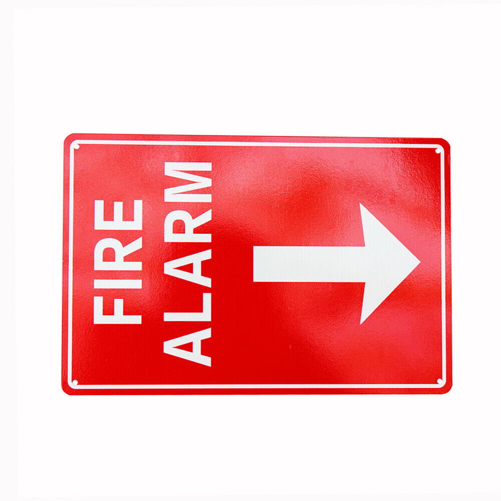 Warning Notice Fire Alarm Sign 200*300mm Metal Reflective Workplace Sign
