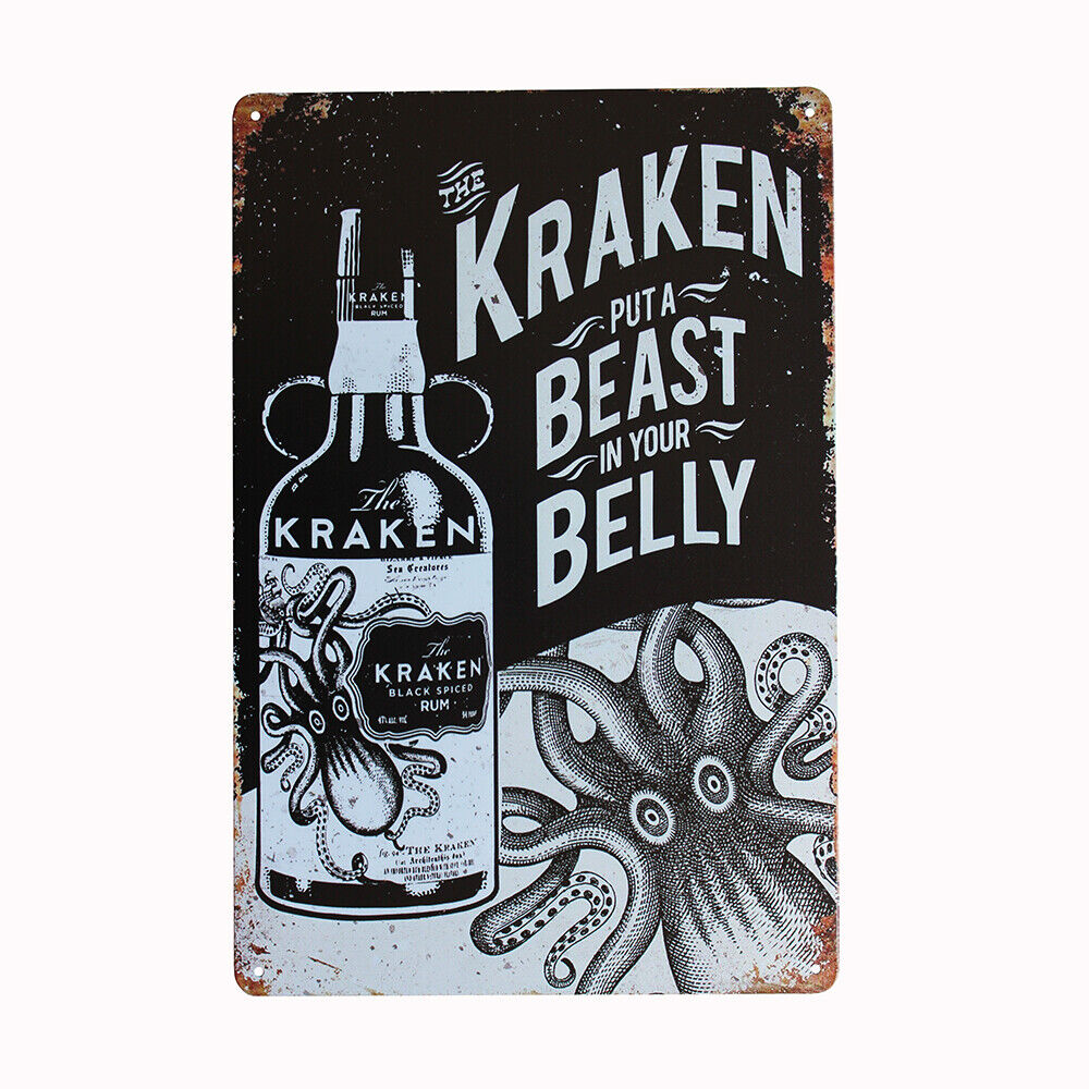 Tin Retro Metal Sign Put A Beast In Your Belly 200x300mm Cute Cheap Homedecor